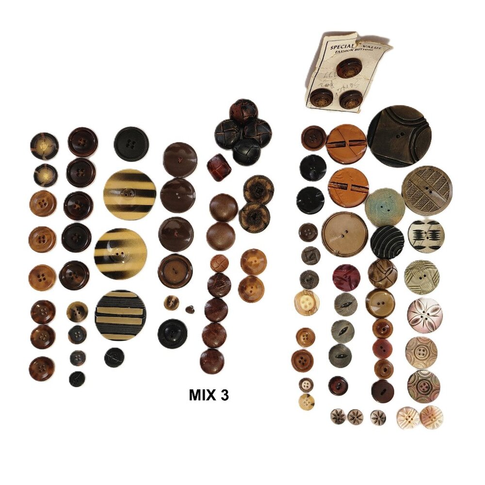 Antique Vintage Button Assorted Mix Lot 3 RARE COLLECTIBLE